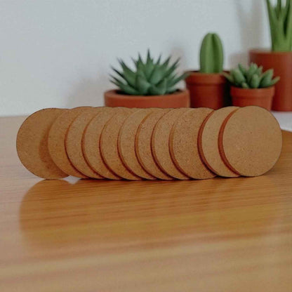 Round MDF Base (1 Inch) - Pack of 5 Pcs