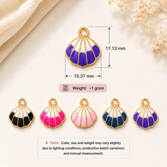 Marine Shell Enamel Charms