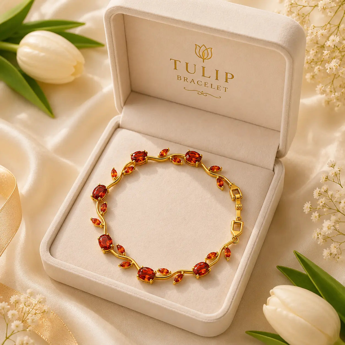 Tulip Bracelet – Maroon - Eva Fashion and Craft