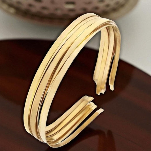 Gold color metal headband base for DIY hair accessories, perfect for crafting elegant headpieces.
