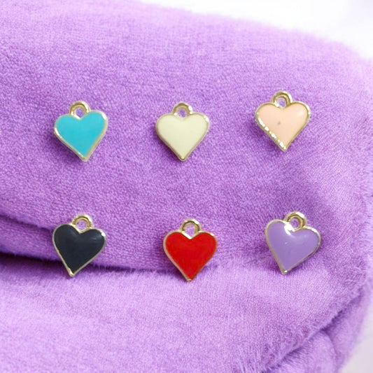 Mini Heart Enamel Charm