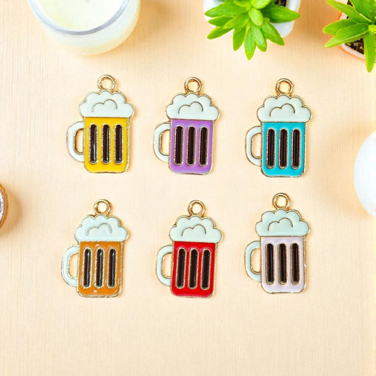 Mug-shaped Enamel charms for jewelry and craft making