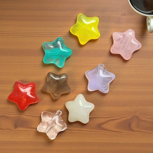 Multicolor acrylic star fancy beads for jewellery making and craft designs
