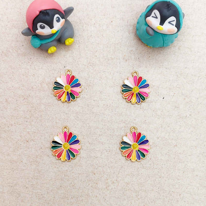 Multicolor Daisy Flower Charms - 1 Pc