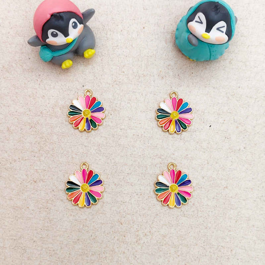 Multicolor Daisy Flower Charms - 1 Pc