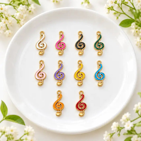Multicolor Music Enamel Charm - 1 Pc