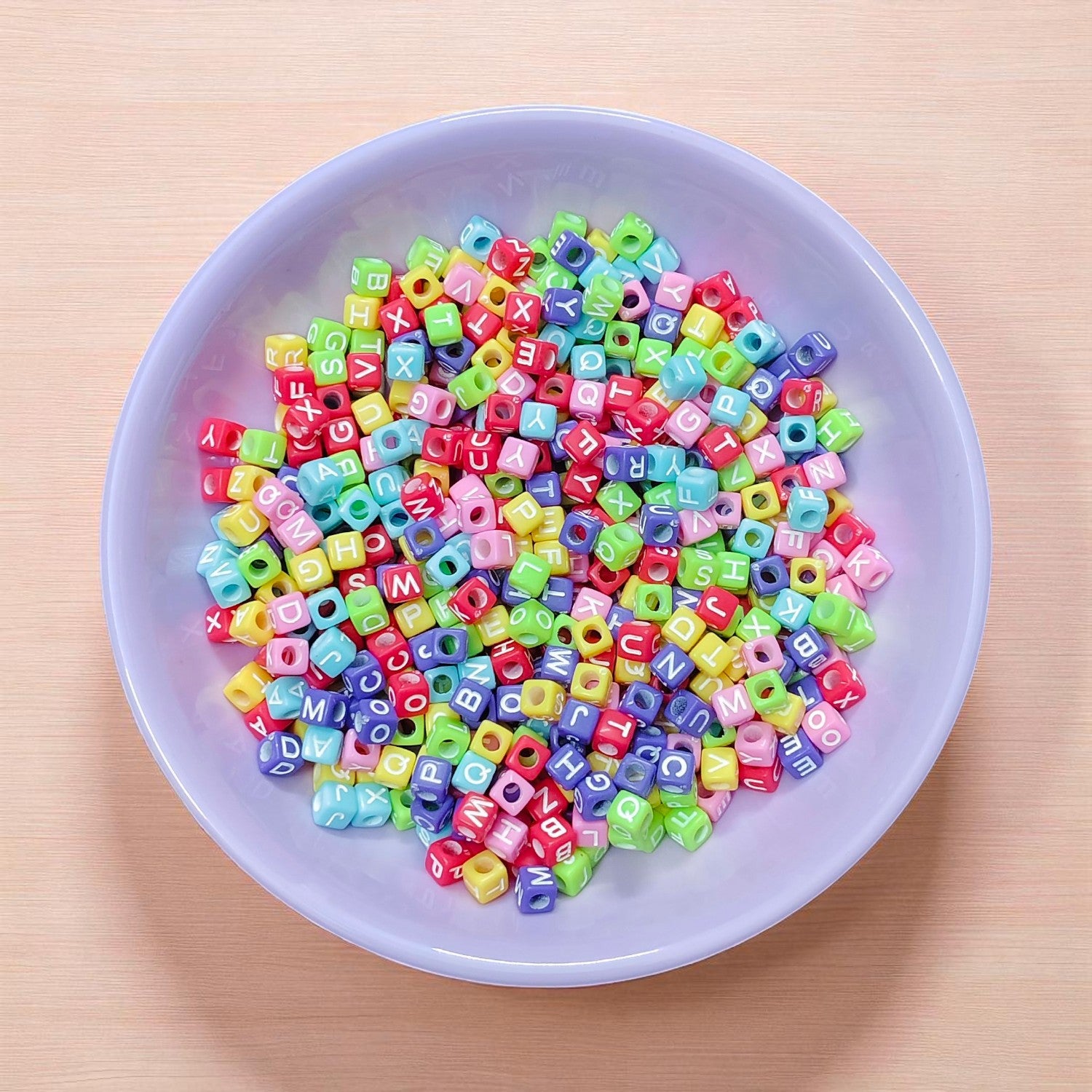 Multicolor Square Alphabet Mixed - 20 Grams