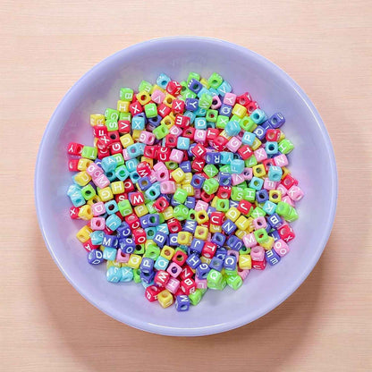 Multicolor Square Alphabet Mixed - 20 Grams
