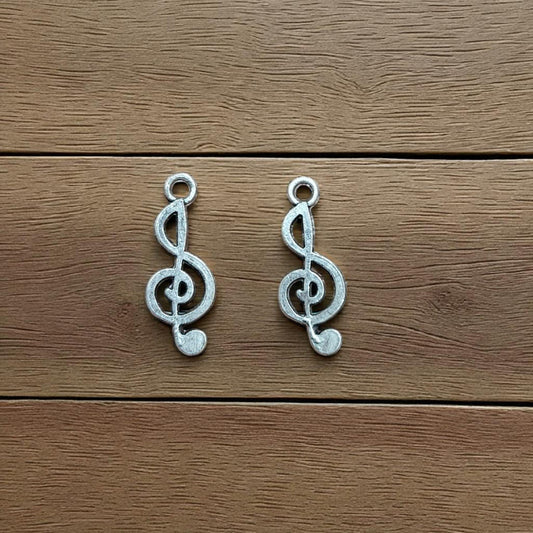 Music Sign - Metal Charm - 1 Pc