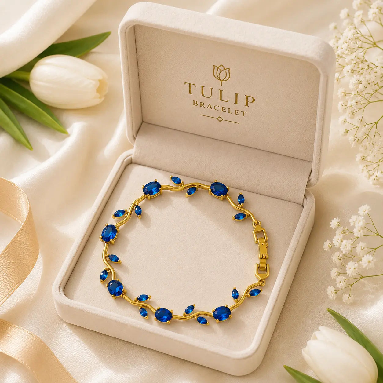 Tulip Bracelet – Navy - Eva Fashion and Craft