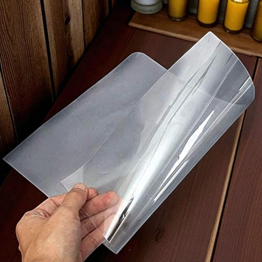 Clear OHP plastic sheet used for DIY crafts and stenciling