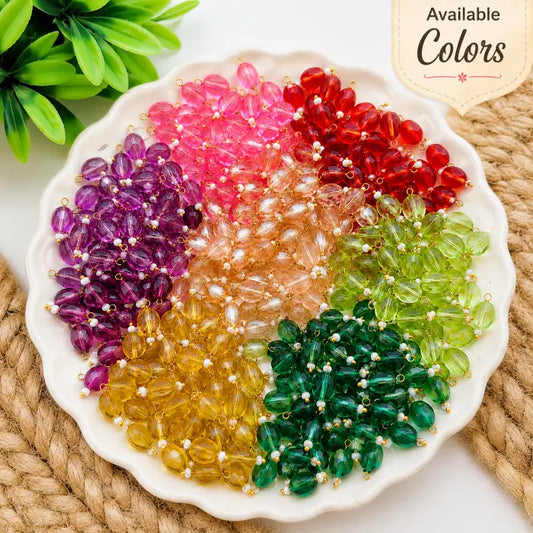 Oval Glass Crystal Hanging Beads