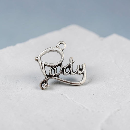 Party Word Metal Charm