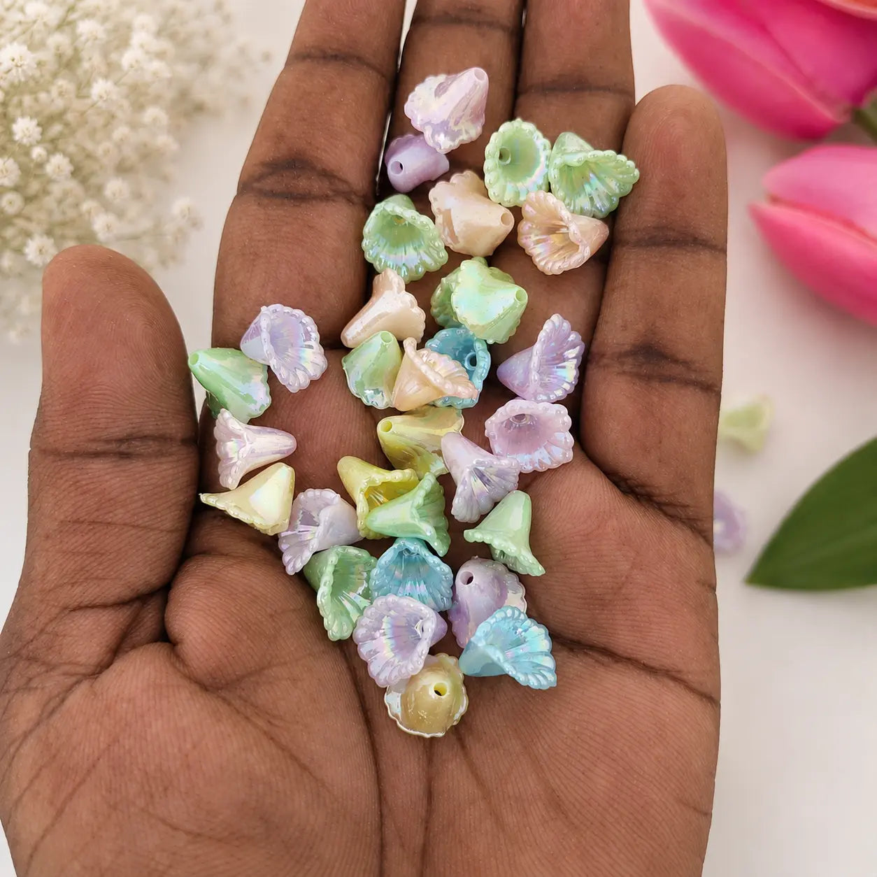 Pastel Acrylic Calla Lily Flower Beads
