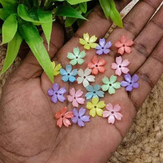 Pastel Bloom 5-Petal Acrylic Flower Beads