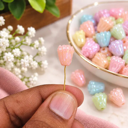 Pastel Flower Bud Beads
