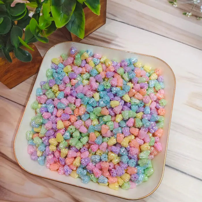Pastel Flower Bud Beads