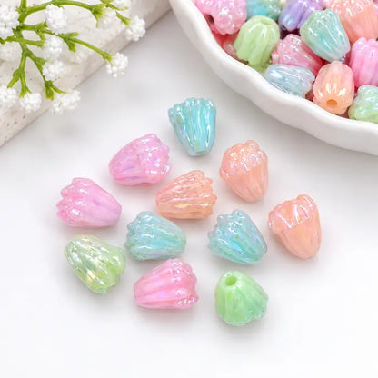 Pastel Flower Bud Beads
