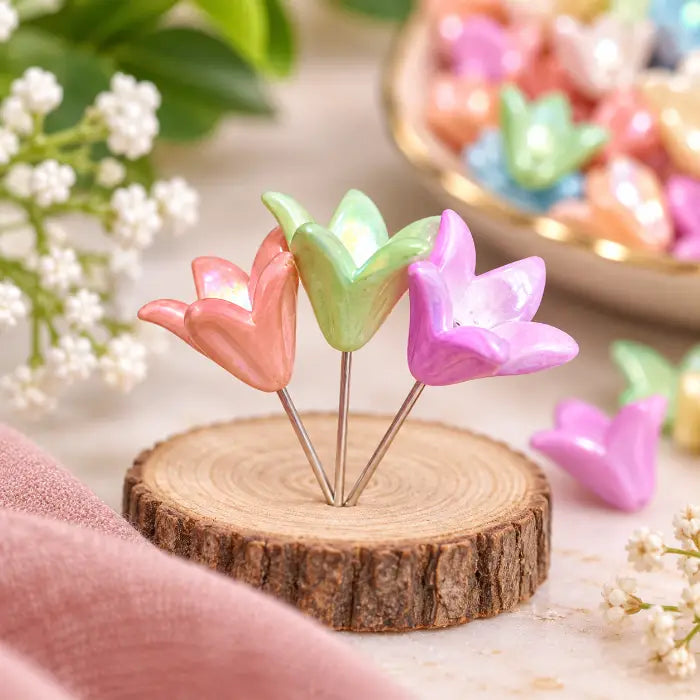 Pastel Lily Flower Beads