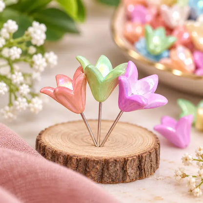 Pastel Lily Flower Beads