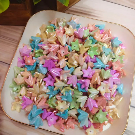 Pastel Lily Flower Beads