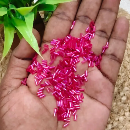 Glass Bugle Tube Cut Beads