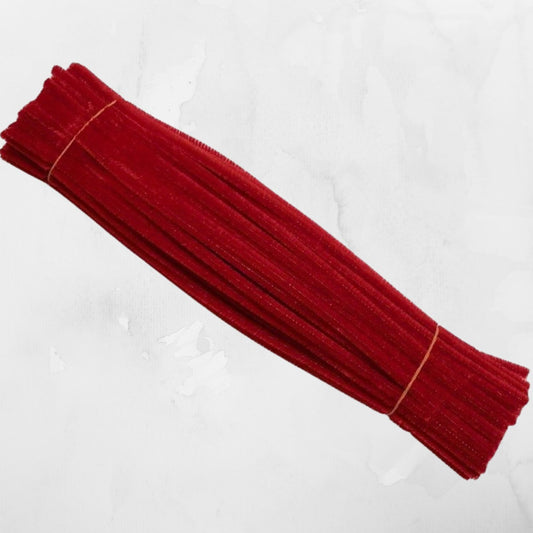 Maroon color pipe cleaner soft fuzzy craft wire for DIY art and decoration