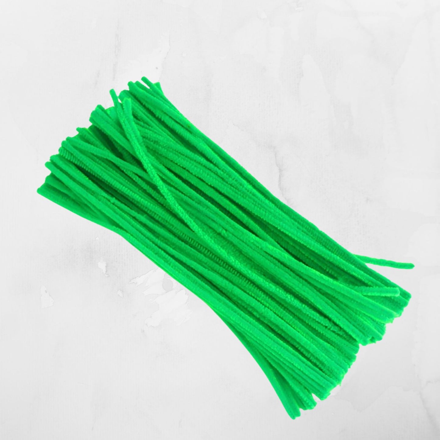 Green color pipe cleaner soft chenille stem flexible craft wire for DIY projects