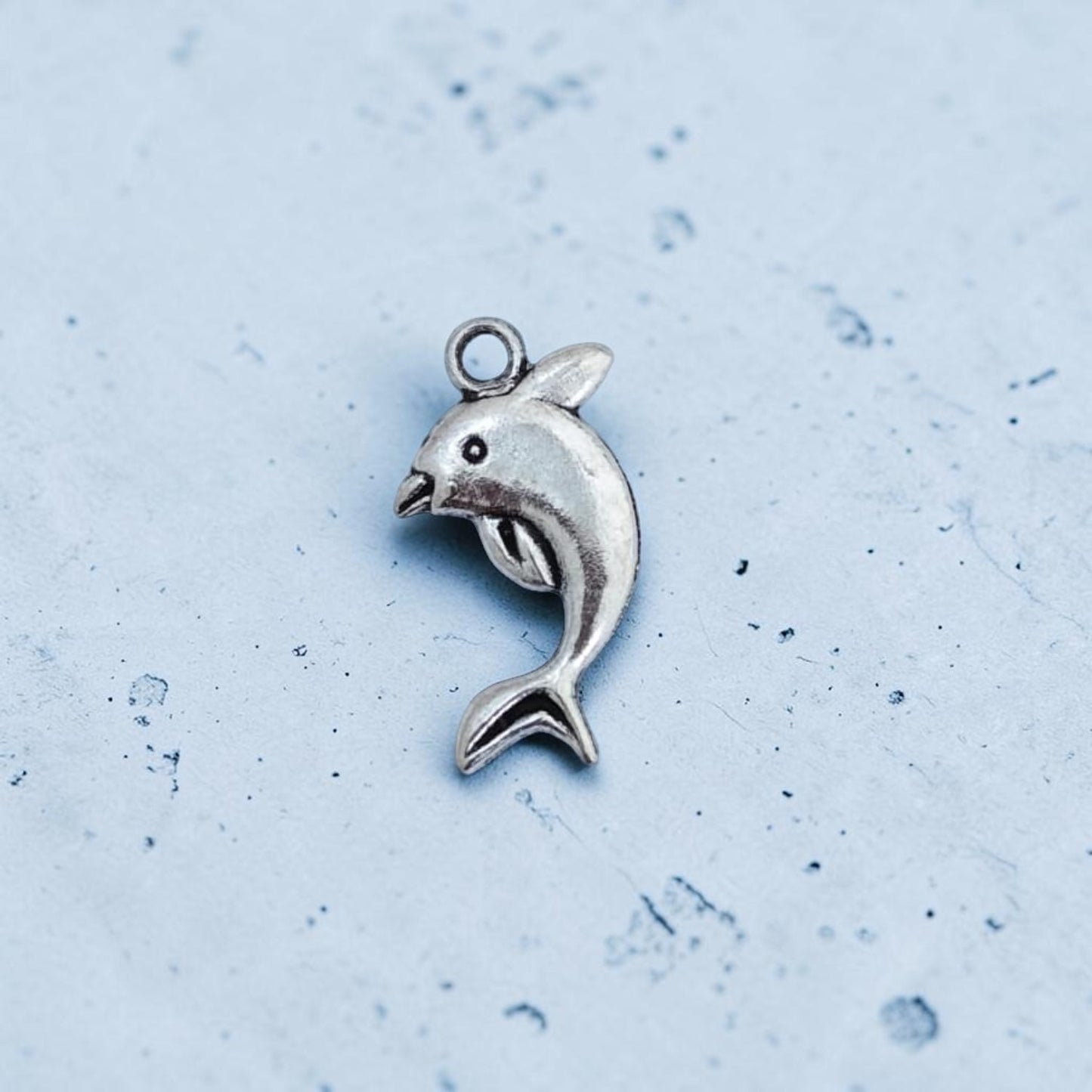 Playful Dolphin Silver Metal Charms