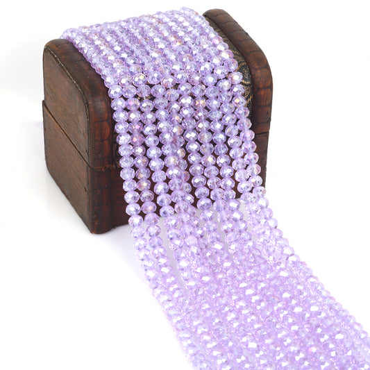 Purple Crystal Beads - 6 mm