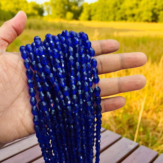 6mm Drop Beads - Royal Blue