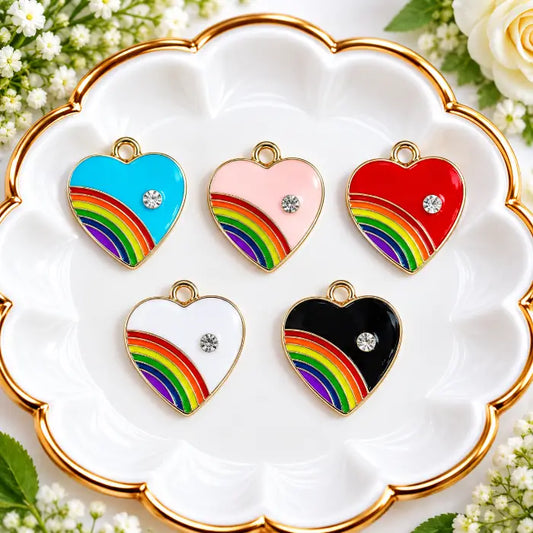 Rainbow Heart Charm