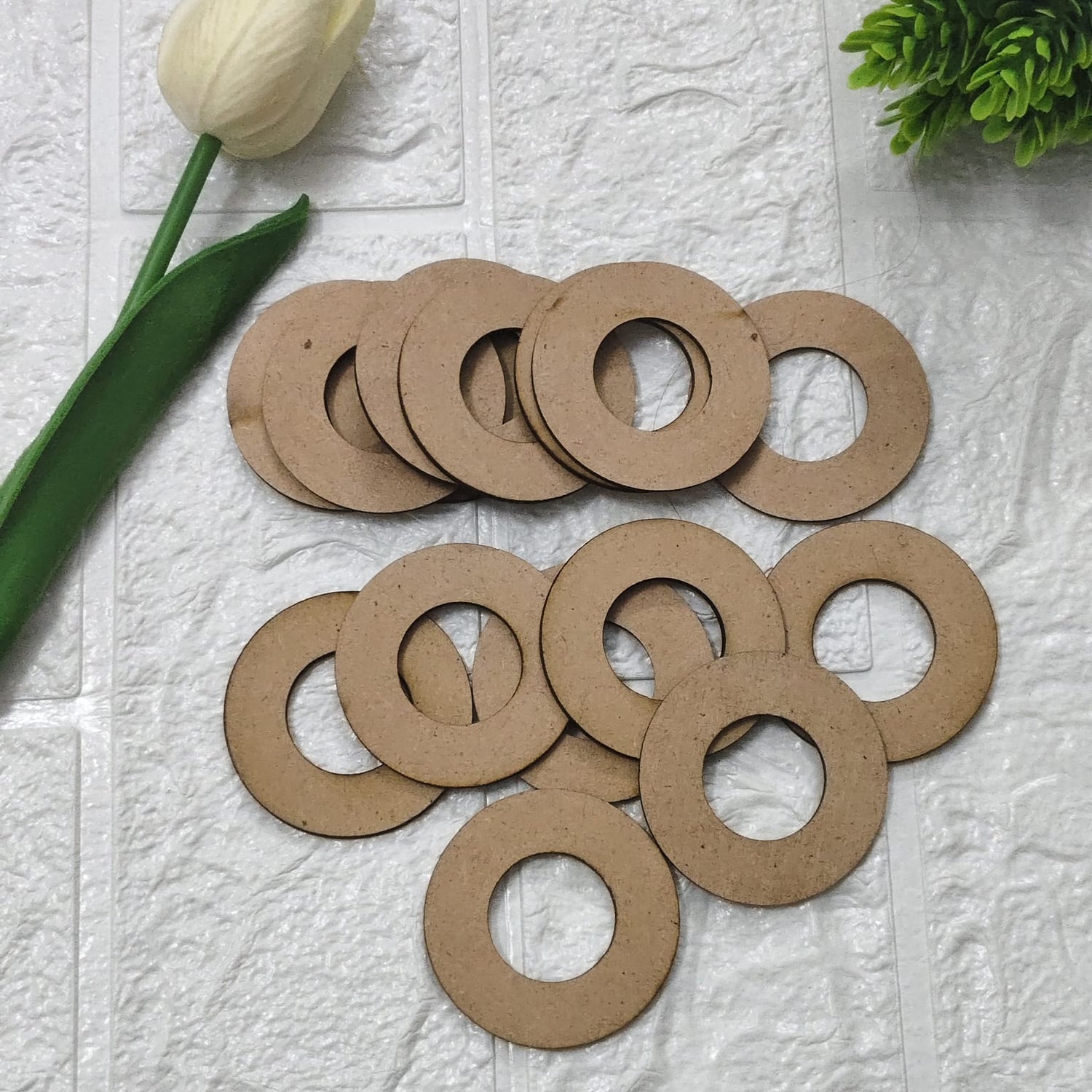 2 inch ring type round MDF base for craft, jewellery and DIY decoration