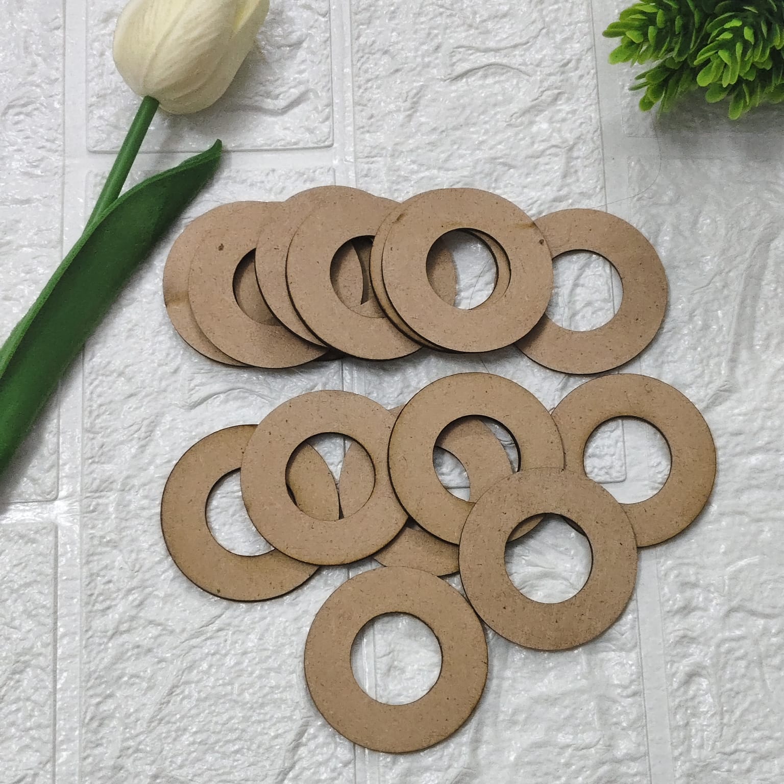 2 inch ring type round MDF base for craft, jewellery and DIY decoration