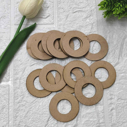 Ring Type Round MDF Base (2 Inch) - Pack of 5 Pcs