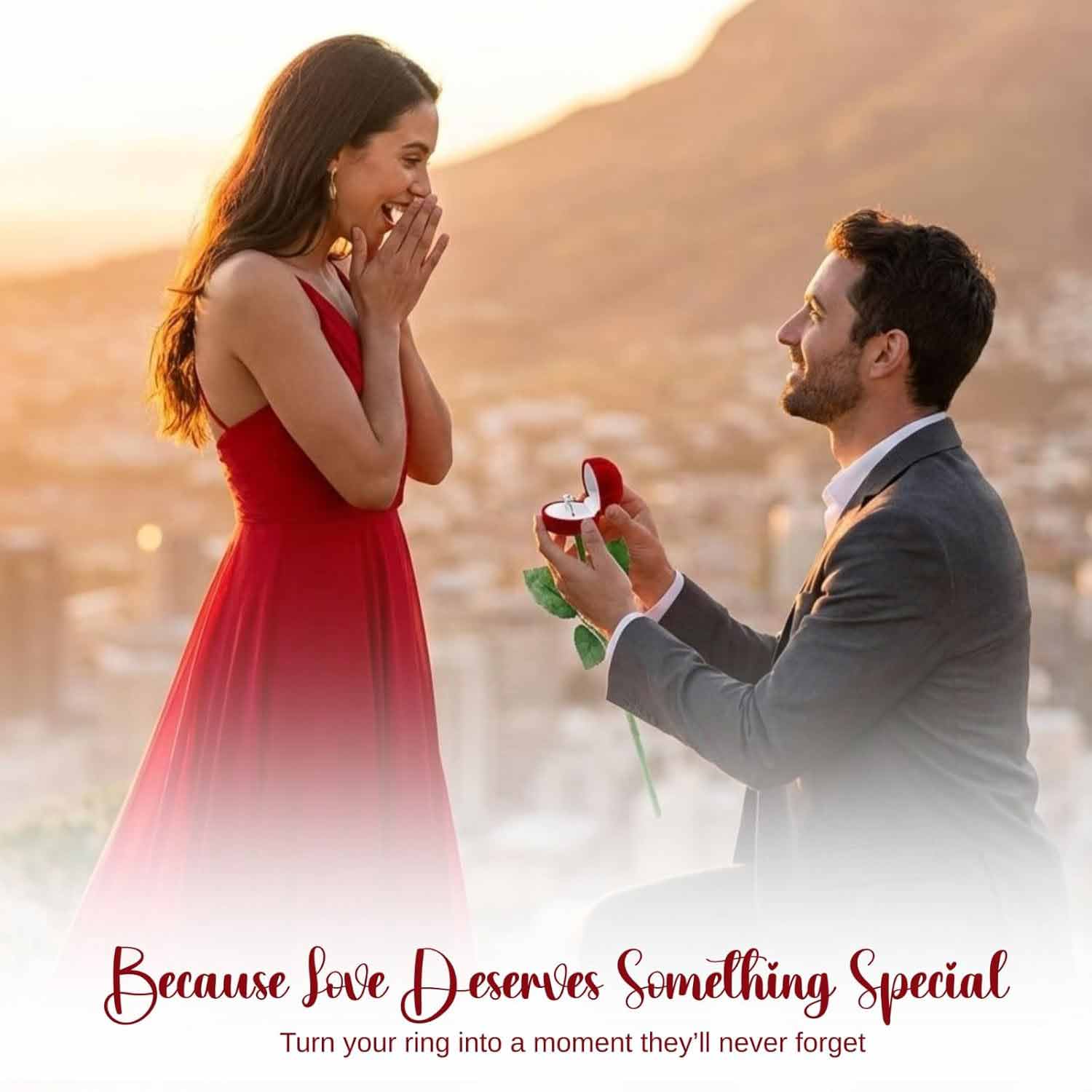 Rose Ring Holder Valentine Gift - 1 Pc