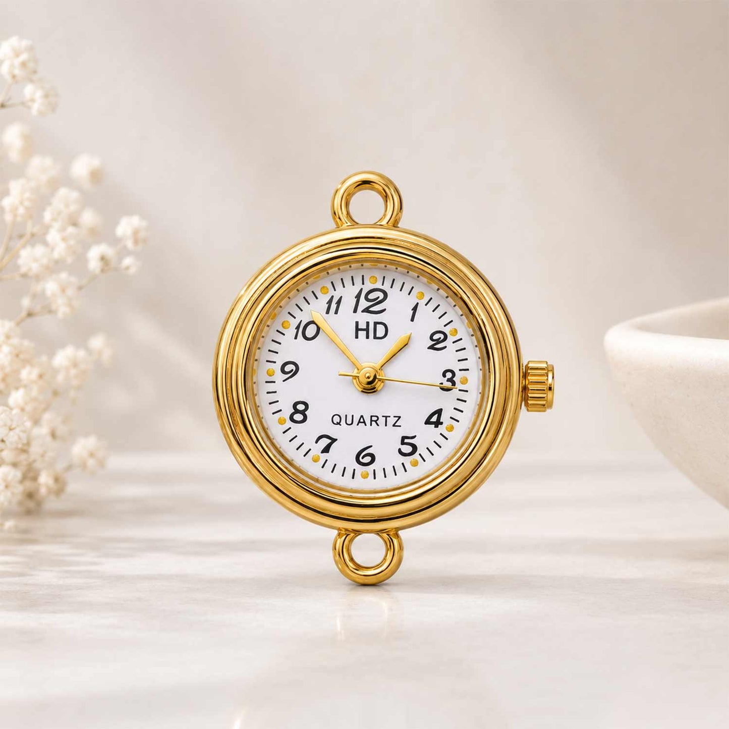 Round Watch Dial - Gold