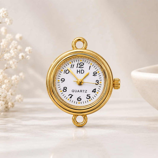 Round Watch Dial - Gold