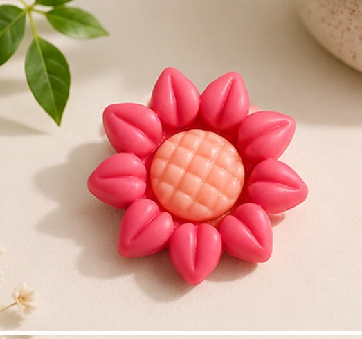 Acrylic Resin Sun Flower Beads - 1 Pc - Eva Fashion and Craft