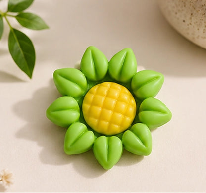 Acrylic Resin Sun Flower Beads - 1 Pc - Eva Fashion and Craft