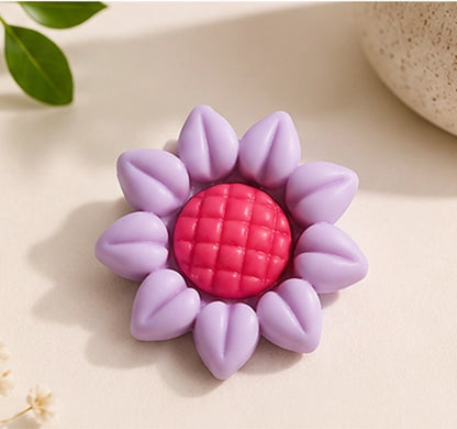 Acrylic Resin Sun Flower Beads - 1 Pc - Eva Fashion and Craft