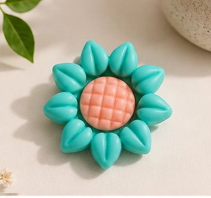 Acrylic Resin Sun Flower Beads - 1 Pc - Eva Fashion and Craft