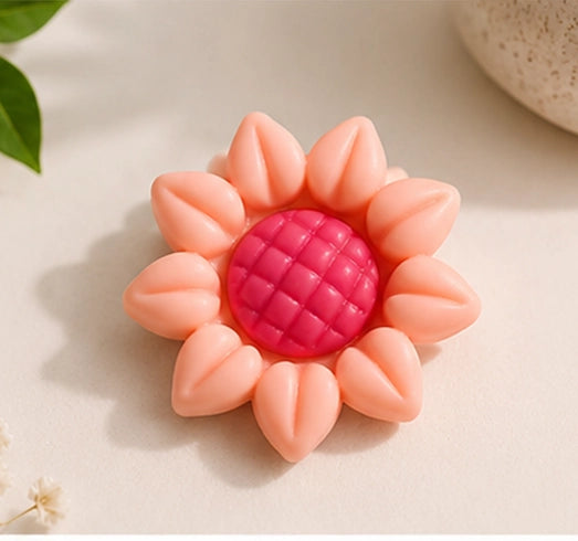 Acrylic Resin Sun Flower Beads - 1 Pc - Eva Fashion and Craft