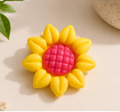 Acrylic Resin Sun Flower Beads - 1 Pc - Eva Fashion and Craft