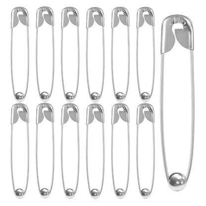 Safety Pin 12 Pc Set - Big Size Saree Safety Pins for Pleats
