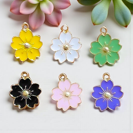 Sakura flower charm - 1 Pc
