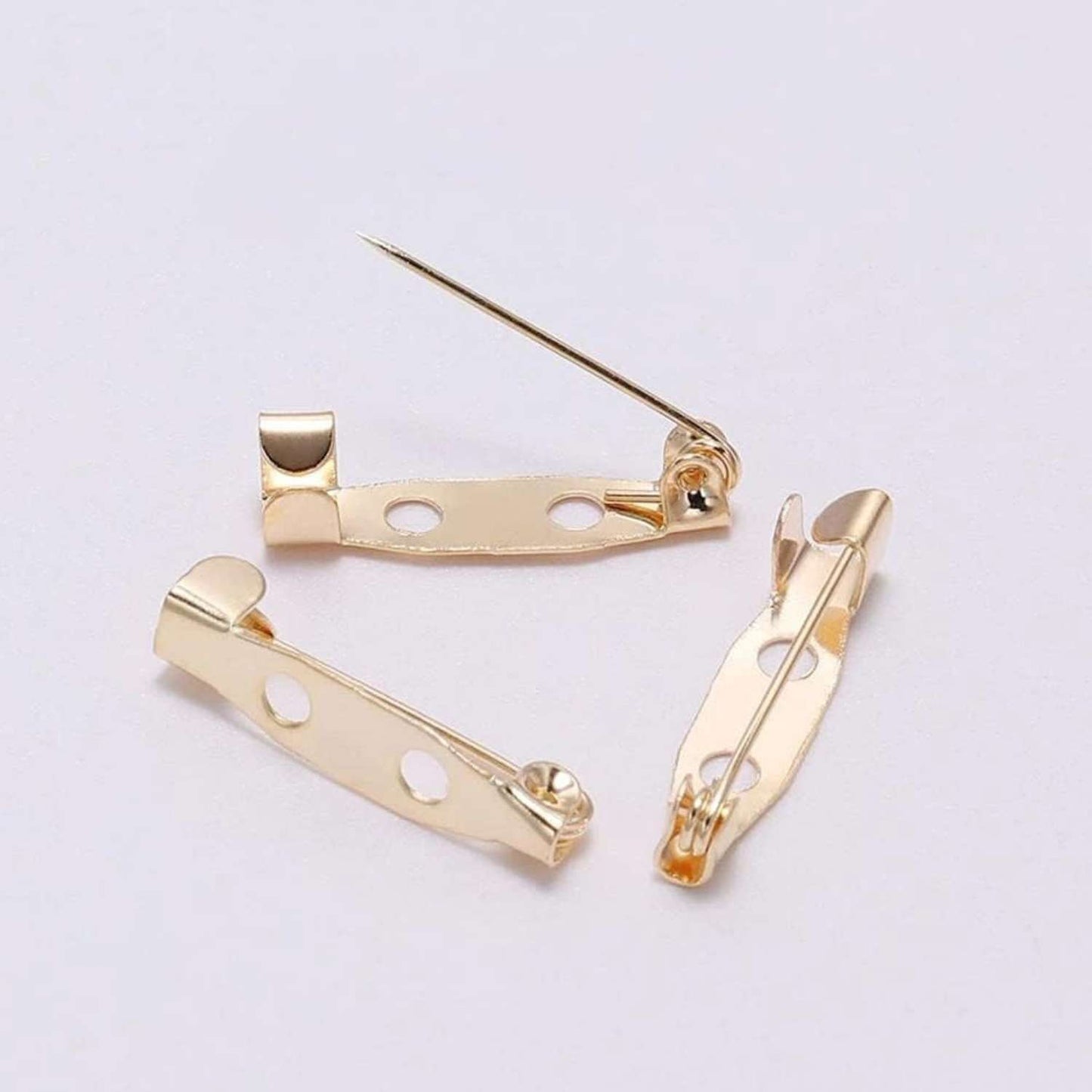 Gold saree brooch pin base for jewellery making and saree accessories