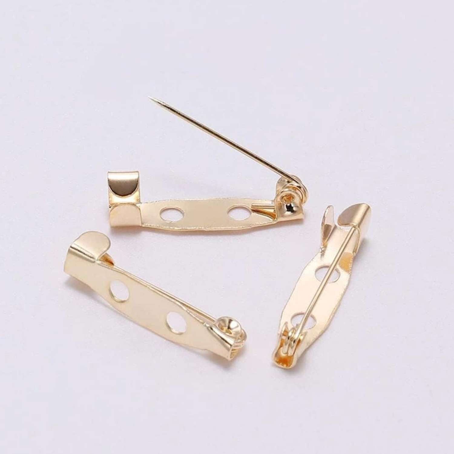 Gold saree brooch pin base for jewellery making and saree accessories