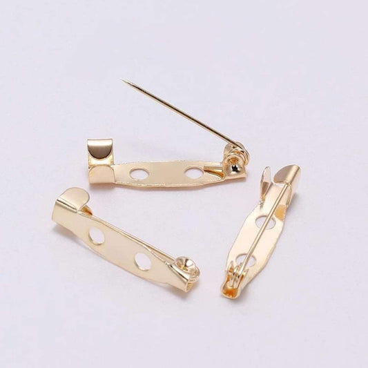 Gold saree brooch pin base for jewellery making and saree accessories