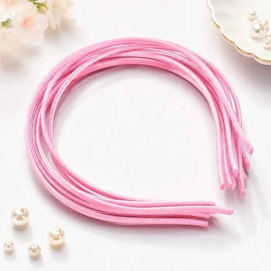 Satin-Wrapped Headband – Light Pink